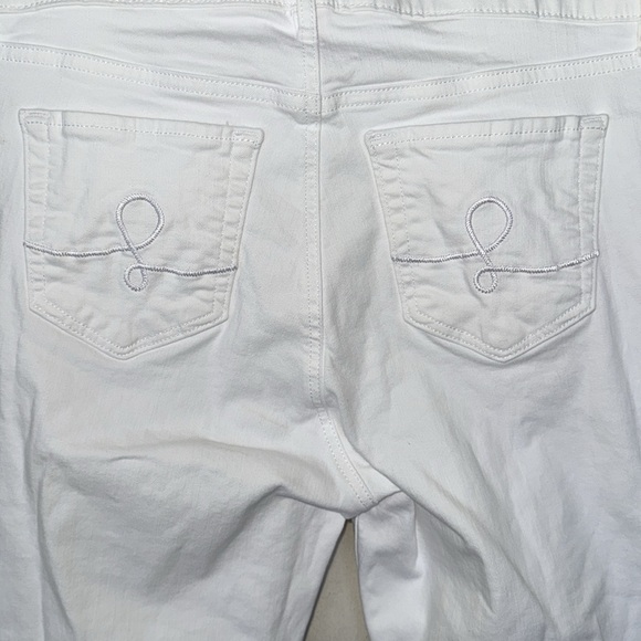 Lilly Pulitzer South Ocean High-Rise Skinny Jeans Resort White Double Raw Hem - Picture 6 of 15